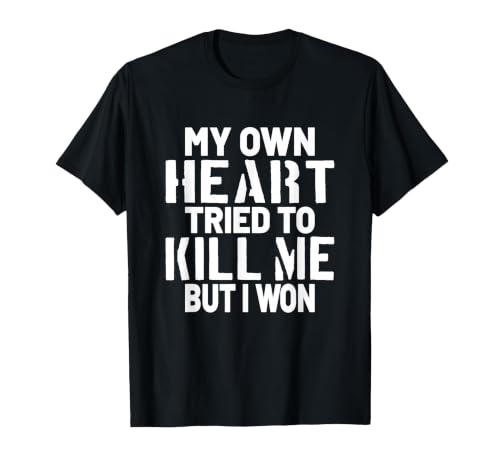 Heart Attack Open Heart Surgery Cardiac Arrest Survivor T-Shirt, Men, Black, Small