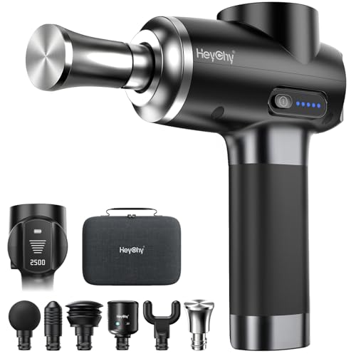 Percussion Massage Gun Deep Tissue with Titanium Alloy Head, FSA Eligible Muscle Massager for Back Neck Relief, Portable Body Massager with 12mm Amplitude for Home Gym Use, Athletes Men Women, HSA
