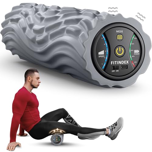 FITINDEX Vibrating Foam Roller for Back Pain, FSA&HSA Eligible, 5-Spee — Manufacturer product photo — how to clean massage gun