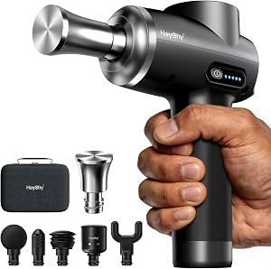 Percussion Massage Gun Deep Tissue with Titanium Alloy Head, FSA Eligible Muscle Massager 