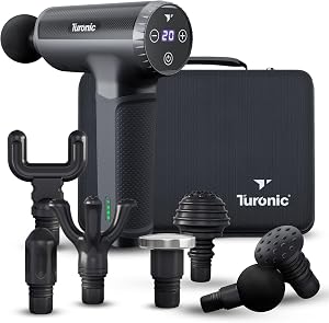 Turonic Professional Handheld Massage Gun - Deep Tissue Percussion Massager, 20 Speeds, 